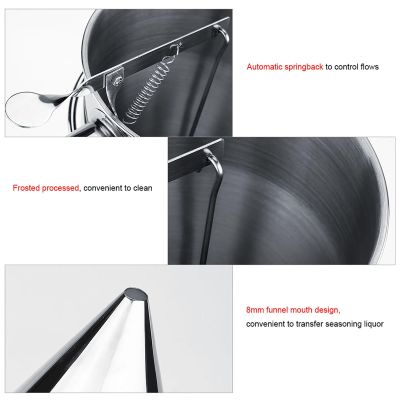 Akozon Stainless Steel Baking Funnel with Rack, Pancake Batter Dispenser, Octopus Balls & Cupcake Making Kitchen Tool for Home & Bakery Use