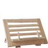 Bookcase Wooden Frame Reading Shelf Reading Book Shelf Flat Shelf Student Shelf Recipe Durable (Color: Wood) view 1