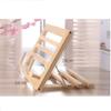 Bookcase Wooden Frame Reading Shelf Reading Book Shelf Flat Shelf Student Shelf Recipe Durable (Color: Wood) view 3