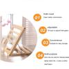 Bookcase Wooden Frame Reading Shelf Reading Book Shelf Flat Shelf Student Shelf Recipe Durable (Color: Wood) view 4