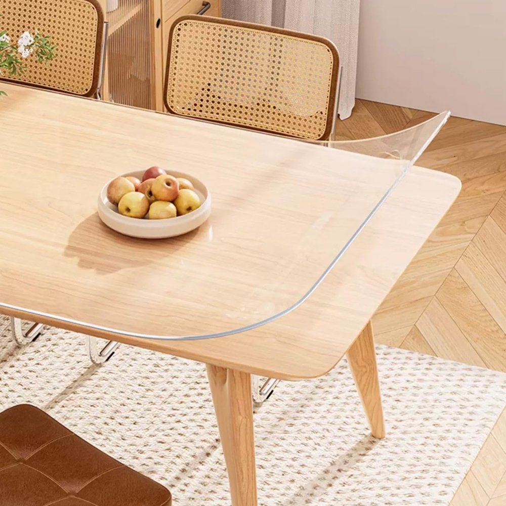 Wipeable PVC Waterproof Table Protector 0.06 Inches,Transparent Non Slip Writing Mat,Waterproof Laptop Pad,Easy Clean,for Home,Office,Children's Painting Table,31''x47'',62''x78'',70''x70''(Size:11''
