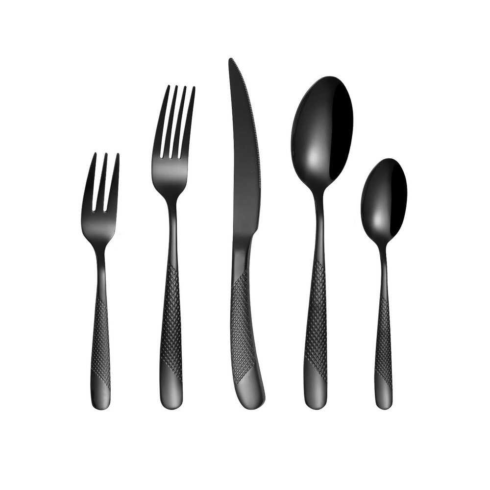 20-piece Silverware Flatware Sets, Stainless Steel Cutlery Set, Kitchen Utensil Set, Dishwasher Safe, Suitable for 4 People, bright hotel tableware,dishwasher safe