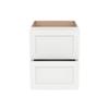 CozyHommie Shaker Style Solid Wood Frame RTA Drawer Cabinet with 2 Drawers  Versatile Kitchen Base Cabinet, Standalone or Modular Design (White, 36" Width x 24" Depth x 34 1/2" Height) view 4
