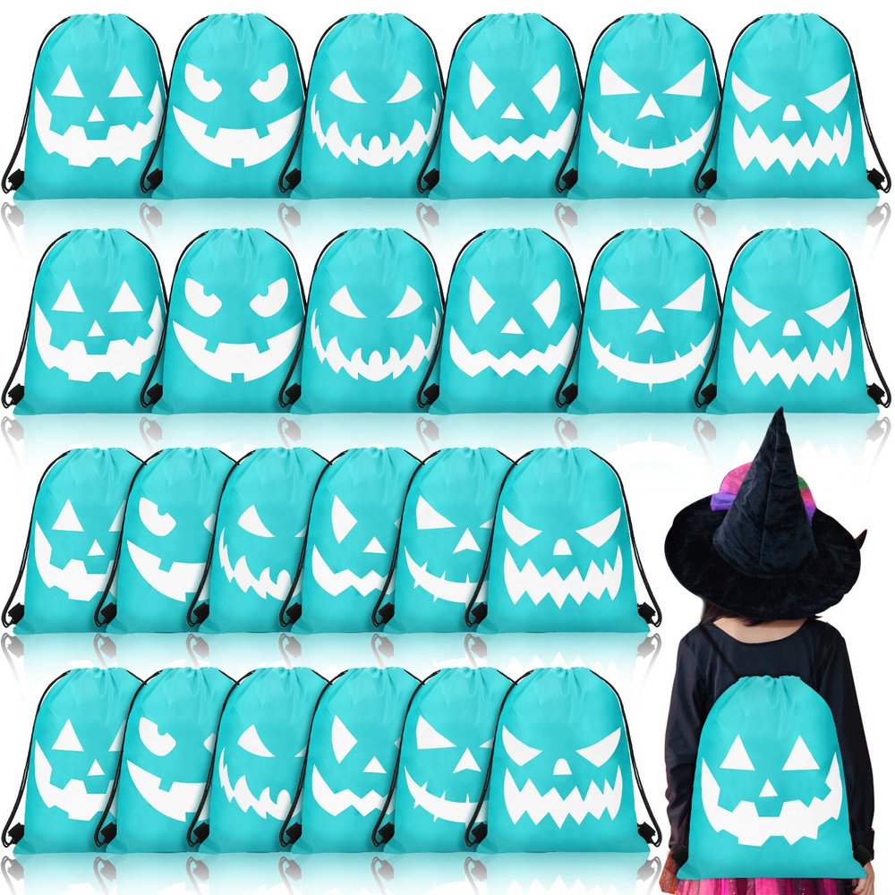 Sweetude 24 Pcs Halloween Drawstring Bags for Kids Trick or Treat