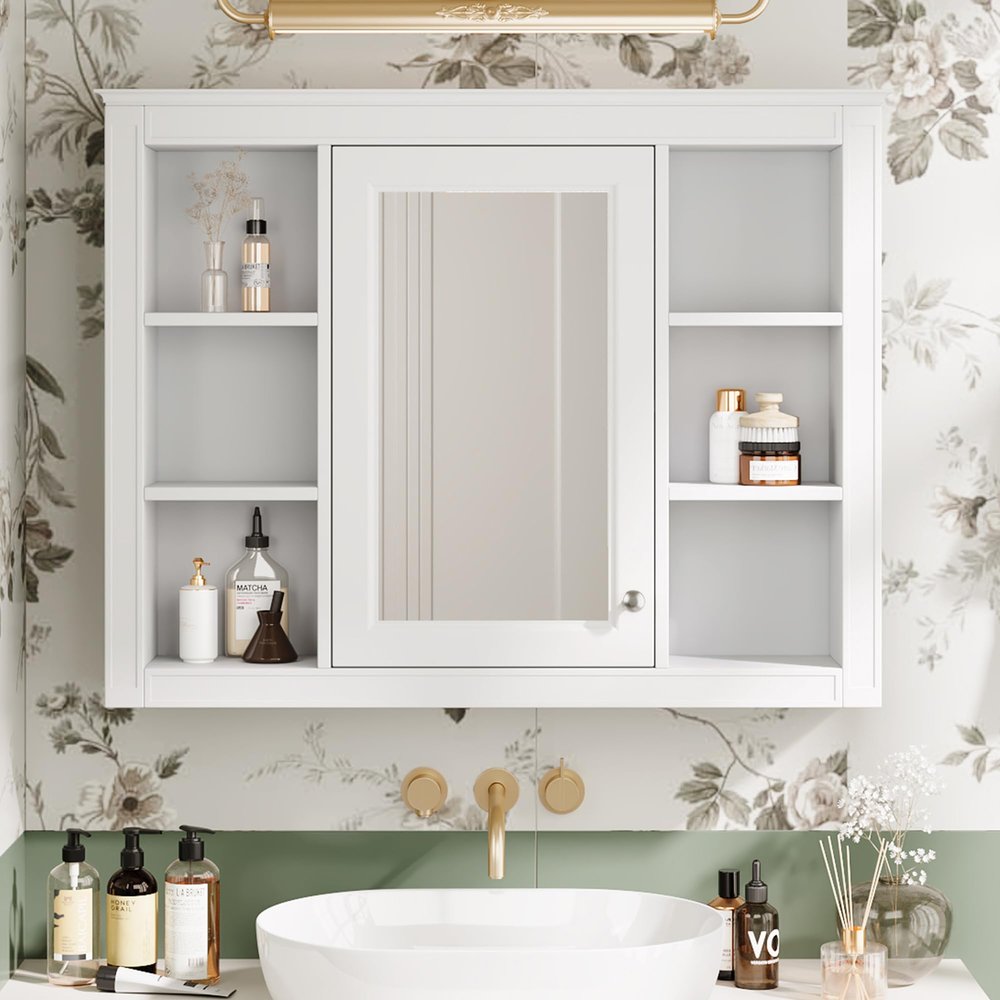 Merax Bathroom Medicine Cabinet with Mirror, 35" x 28"