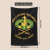 BYTEDO 3rd Armored Cavalry Regiment DUI Blood and Steel Wall Tapestry Hanging 6040in view 3