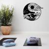Yin Yang Metal Wall Art, Metal Yin Yang Wall Decor, Day and Night Art, Sun Moon Wall Decoration, Cloud Wall Art, Yoga Meditation Zen Room Bedroom Decor (24"x21" | 60x54cm, Silver) view 2