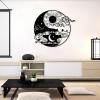 Yin Yang Metal Wall Art, Metal Yin Yang Wall Decor, Day and Night Art, Sun Moon Wall Decoration, Cloud Wall Art, Yoga Meditation Zen Room Bedroom Decor (24"x21" | 60x54cm, Silver) view 3