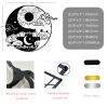 Yin Yang Metal Wall Art, Metal Yin Yang Wall Decor, Day and Night Art, Sun Moon Wall Decoration, Cloud Wall Art, Yoga Meditation Zen Room Bedroom Decor (24"x21" | 60x54cm, Silver) view 4