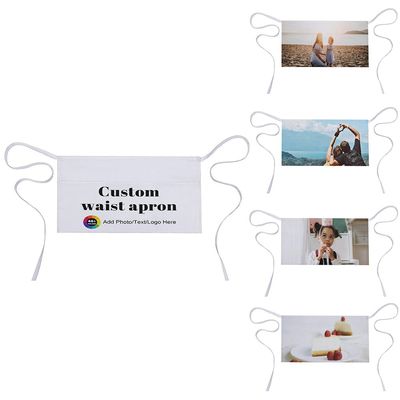 Cbvxjkl Custom Server Aprons with 3 Pockets,Waterproof Waitress Waiter Waist Unisex Apron for Kitchen Cooking HouseworkCarolina Blue