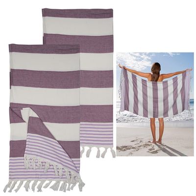 LUMINFLY Oversized Quick-Dry Cotton Towels, 2Pcs Turkish Bath Travel Towels, Lightweight 71"X39" for Beach, Pool, Gym, Spa, Yacht