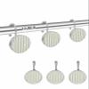 Stripes Shower Curtain Hooks, Sage Green and White Stripes 12PCS Shower Curtain Hooks Rings for Bathroom Stainless Steel Rust Resistant Shower Curtain Hangers view 2