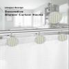 Stripes Shower Curtain Hooks, Sage Green and White Stripes 12PCS Shower Curtain Hooks Rings for Bathroom Stainless Steel Rust Resistant Shower Curtain Hangers view 3