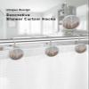 Forest Shower Curtain Hooks, Nature Plants Tree Flowers Leaves 12PCS Shower Curtain Hooks Rings for Bathroom Stainless Steel Rust Resistant Shower Curtain Hangers view 3