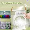 5 Spray Holes Portable USB Mini Air Conditioner Fan, Personal Cooling Fan that Blow Cold Air, Desktop Cooling Misting Fan, USB Powered, 3 Speeds Adjustable for Home Office Camping Outdoor Use (Blue) view 2