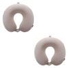 Amosfun 2pcs Portable Neck Pillow Memory Foam for Travel Neck Pain Relief Elevate Sleeping Cervical view 1