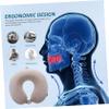 Amosfun 2pcs Portable Neck Pillow Memory Foam for Travel Neck Pain Relief Elevate Sleeping Cervical view 2