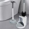 Deluxe Toilet Brush with Toilet Plunger Modern Compact Toilet Cleaning Brush Long Flexible Bristles Strong Cleaning Power Suitable for Bathroom Cleaning view 1