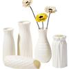 RENEESME Vase Home Ins Nordic Plastic Vase Living Room Fall-Resistant Simulation Vase Ornaments Creative Simple Small Fresh Vase Flower Vases Decorative(Size:C) view 3