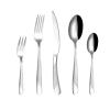 18/8 stainless steel flatware set for 8, tableware set handle France style cutlery set with knife, fork, spoon, steak knife in Diamond texture pattern, perfect as a housewarming gift view 1