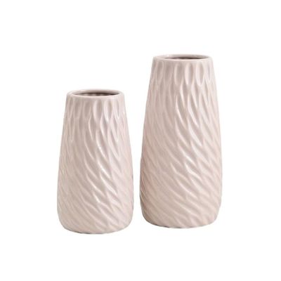 RENEESME Vase Simple Modern Flower Shop Decorations Water-storable Ceramic Vases Flower Utensils Home Decoration Flower Vases Decorative(Size:S:10.5X20cm)