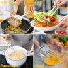 LIANYU 15 Pcs Cooking Kitchen Utensils Set with Holder, Silicone Kitchen Gadgets with Stainless Steel Handle, Heat Resistant Spatula Tools, Brush Spoon Tong Whisk Ladle Turner for Cookware, White view 4