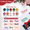 Ulico Personalized Christmas Stocking for Dogs Cats, Large Custom Embroidered Name Pet Paw or Bone Shape Stockings,Xmas Decorations Fireplace Hanging Stockings Family Holiday Dog Cat1 pcs view 2