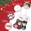 Ulico Personalized Christmas Stocking for Dogs Cats, Large Custom Embroidered Name Pet Paw or Bone Shape Stockings,Xmas Decorations Fireplace Hanging Stockings Family Holiday Dog Cat1 pcs view 3