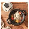Ceramic Stockpot Korean Premium Ceramic Black Casserole Clay Pot with Lid,For Cooking Hot Pot Dolsot Bibimbap and Soup Heat Resistant Ceramic Pot,4.5l(Color:4.5l) view 4