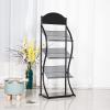 JIXINYU Newspaper Racks Metal Magazine Holder Rack, 3 Pocket Brochure Display Stand, Waiting Room/Reception Area/Bank Hall Posters Organizer Rack, Easy Assembly (Black) (Black) view 2