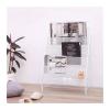 JIXINYU Newspaper Racks, Magazine Rack Newspaper Rack Foldable Storage Shelf Iron Magazine Rack Brochure Display Stand Simple Bookshelf for Living Room Magazine Storage Rack (Black) (White) view 1