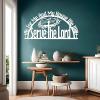 As for Me and My House Metal Wall Decor, Metal Scripture Wall Art, Christian Metal Wall Decor, Bible Verse Wall Art, God Is Love Wall Decor, Inspirational Wall Art for Living Room (59"x31" | 150x78cm, White) view 1