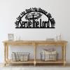 As for Me and My House Metal Wall Decor, Metal Scripture Wall Art, Christian Metal Wall Decor, Bible Verse Wall Art, God Is Love Wall Decor, Inspirational Wall Art for Living Room (59"x31" | 150x78cm, White) view 2