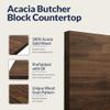 Howizz Walnut Butcher Block Countertop 36 x 25 x 1.5 Inches - Solid Wood Table Top for Desk Top, Dining Table, Workbench Top view 2