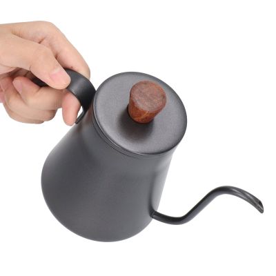 400ml Coffee Drip Kettle, Gooseneck Coffee Kettle, Stainless Steel Drip Coffee Pot Thin Mouth Pour Over Coffee Pot with Lid for Drip Coffee