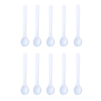 10PCS 1 Gram Measuring Spoon Plastic Teaspoon Scoop Mini Spoons for Powder Round Bottom Scoop Medicine Powder Spoon Kitchen Spoons