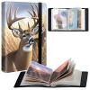 BPQOJB Small Photo Album 4x6 inch 120 Pockets Photos Pu Leather Cover Photo Albums With Elastic Band Design Cute Photo Album For Family Wedding Anniversary Travel - Deer view 1