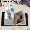 BPQOJB Small Photo Album 4x6 inch 120 Pockets Photos Pu Leather Cover Photo Albums With Elastic Band Design Cute Photo Album For Family Wedding Anniversary Travel - Deer view 3