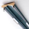 Double Curtain Track Ceiling Curtain Rail Heavy Duty Conjoined Curtain Rod 120/180/260/300/500cm for Room Divider Privacy Living Room Dining Room(Carbonizedcolor:Blue,Size:150cm) view 1