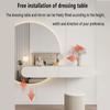 XIGOUZIQU Makeup Table, Hanging Dresser, Bedroom Modern Minimalist nightstand Vanity, All in one Small Suspended Makeup Table for Living Room, Bedroom.(Size:80 * 18 * 40cm) view 3