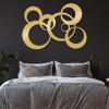 Idadey Geometric Metal Wall Art, Circles Wall Decor, Large Wall Hanging, Minimalist Wall Art, Metal Wall Decor for Living Room view 1