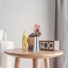 GANAZONO Stainless Steel Flower Vase for Home Decor Modern Decorative Desktop Vase Frosted Versatile Small Flower Arrangement Bottle for Living Room and Office Centerpieces view 2