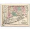 1874 Connecticut Map - 11x14 Unframed Art Print - Perfect Wall Decor in This Highly Detailed Restored Reproduction view 1