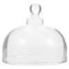 BESTOYARD Clear Cake Dome Cover 13cm Glass Cupcake Dome Food Display Cover Dustproof Bread Dessert Lid Food Plate Dish Cloche Cover Lid for Bread Cake Dessert Dish, 13.00X13.00X12.00CM, Transparent view 1