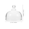 BESTOYARD Clear Cake Dome Cover 13cm Glass Cupcake Dome Food Display Cover Dustproof Bread Dessert Lid Food Plate Dish Cloche Cover Lid for Bread Cake Dessert Dish, 13.00X13.00X12.00CM, Transparent view 2