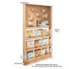 Gtzly Toddler Bookshelf, 4-Tier Kids Bookshelves with Pegboards for Wall Display in Bedroom Study Room Playrooms Nursery for Infants Baby Young Children(Size:100 * 10 * 178cm/39.3 * 3.9 * 70in) view 2