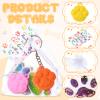 Ecation 280 Pcs Dog Paw Party Favor Include Cute Dog Keychain Puppy Paw Sticker Label with Organza Bag for Birthday Party Decoration view 3