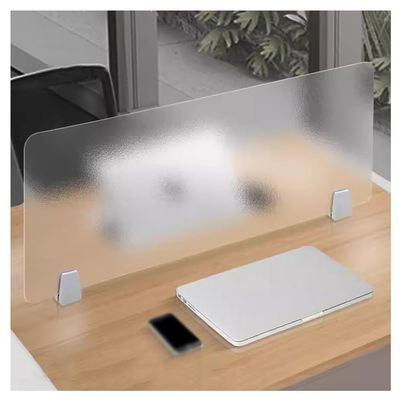 Frosted Acrylic Desk Mounted Privacy Panel, Clamp-on Screen Partitions/Divider for Home & Office, Privacy Shields for Student Desks, Reduce Noise and Visual Distractions(Color:Clear-B,Size:60x40cm)