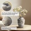 DIF DECO Ceramic Farmhouse Vase Rustic Decor,Pottery Decorative Flower Vases for Home Decor,Boho Vase for Table, Living Room,Bathroom,Shelf,Mantel Decoration,7.7 inch view 4