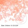 HARFINGTON 305g Crushed Glass Chips 3-6mm Shiny Electroplating Irregular Broken Sprinkles Chunky Glass for Crafts DIY Resin Art Decoration Vase Filler, Orange Red view 2